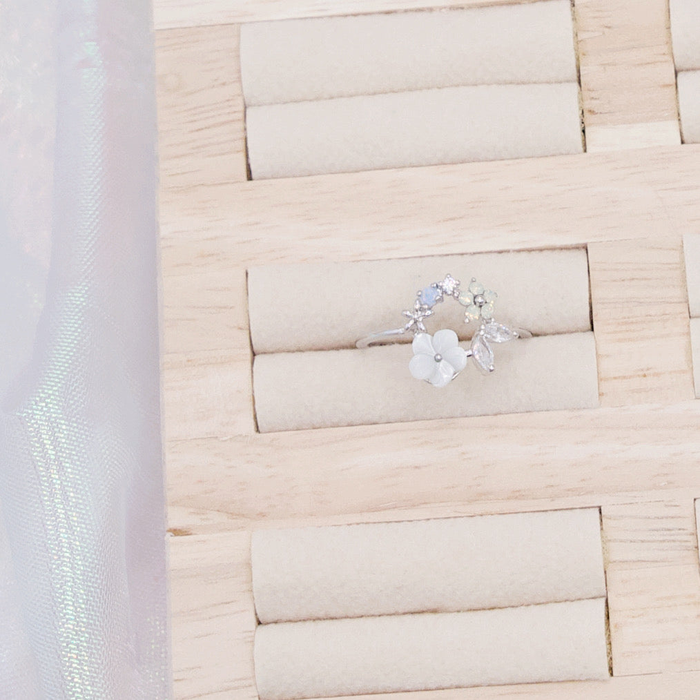 Sakura Flower Wealth Dainty Style Adjustable Ring
