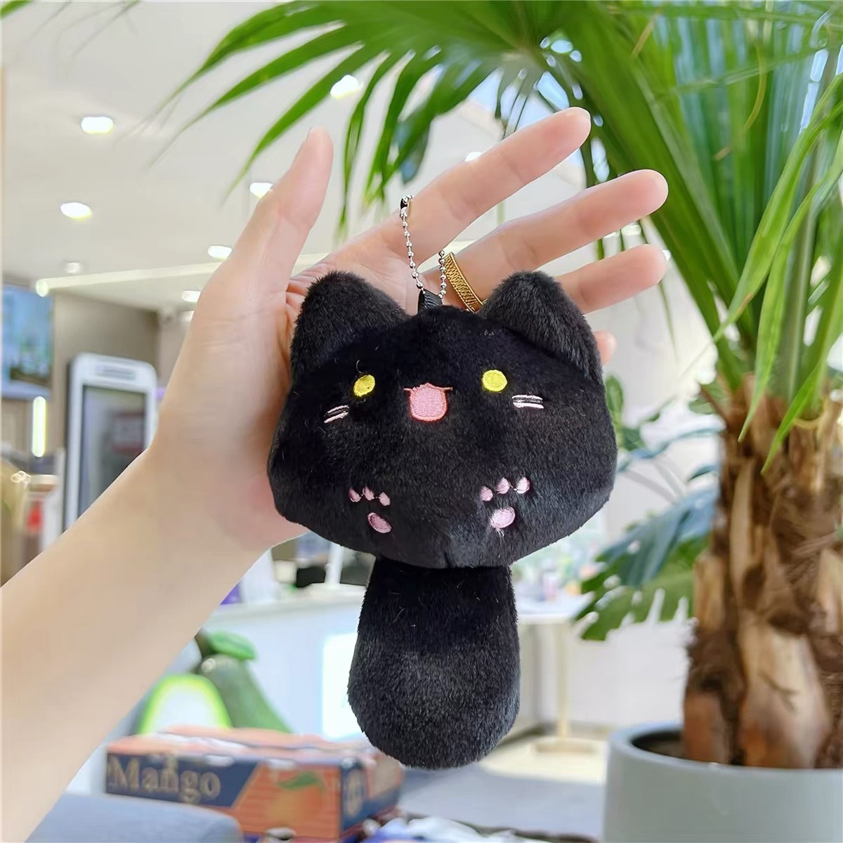 Soft Cat Furry Keychain Bag Charm - 2 colors