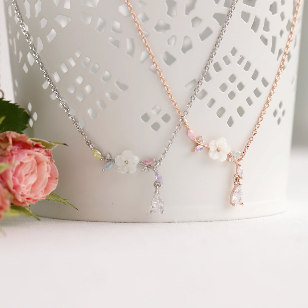 Mother of Pearl Elegant Style Korean Necklace - Made in Korea