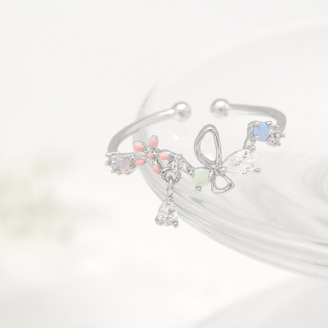 Butterfly Wreath Fairy Korean Adjustable Rings - 2 colors