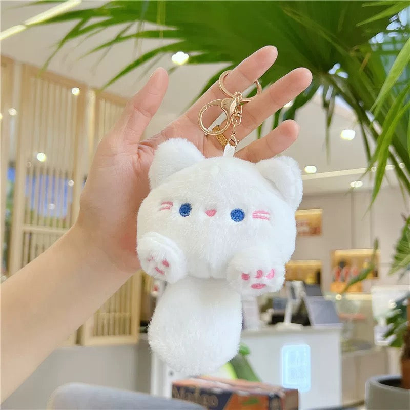 Cute Cat Plushy Keychain/Bag charm - 4 colors