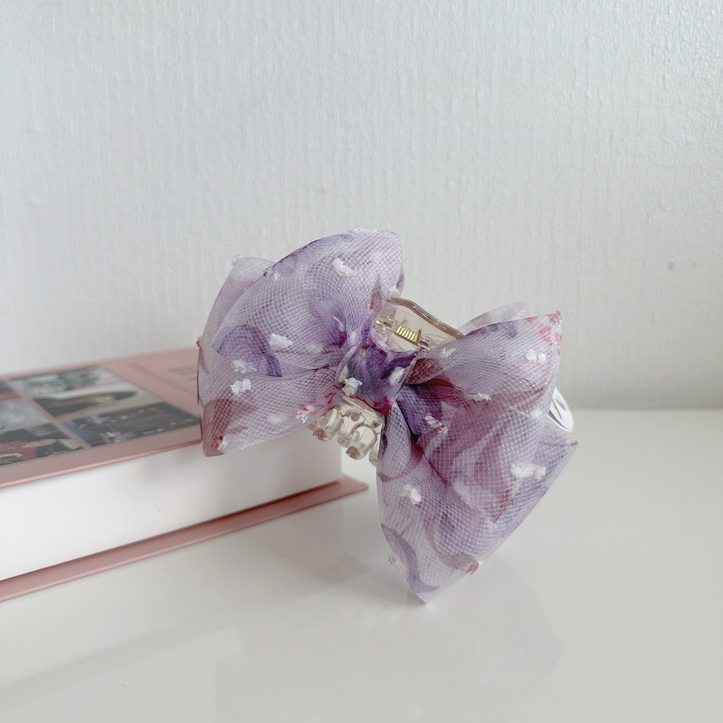 Korean Organza Pastel Bow Sweet Hair Claws