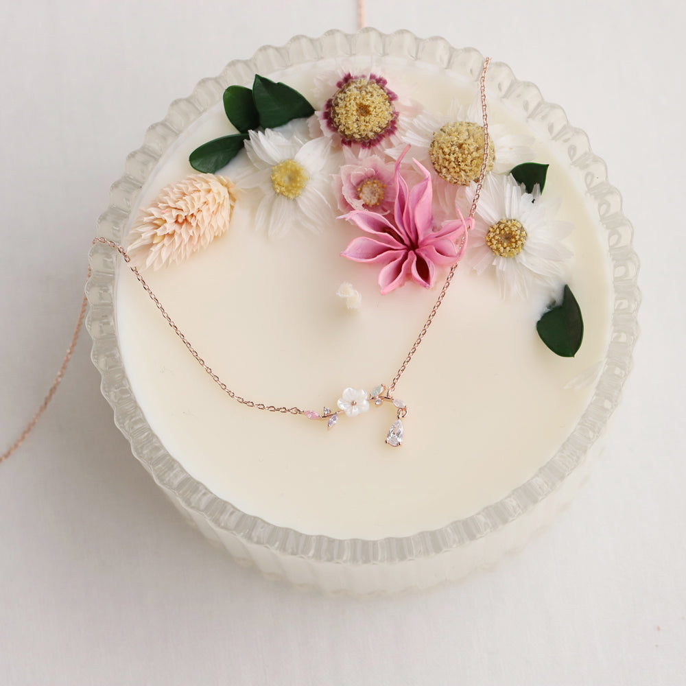 Mother of Pearl Elegant Style Korean Necklace - Made in Korea