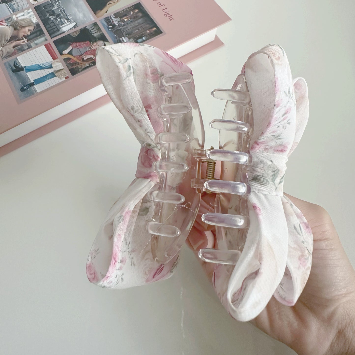 Korean Organza Pastel Bow Sweet Hair Claws