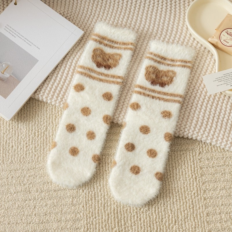 Comfy Bear Brown Soft Socks - 2 colors