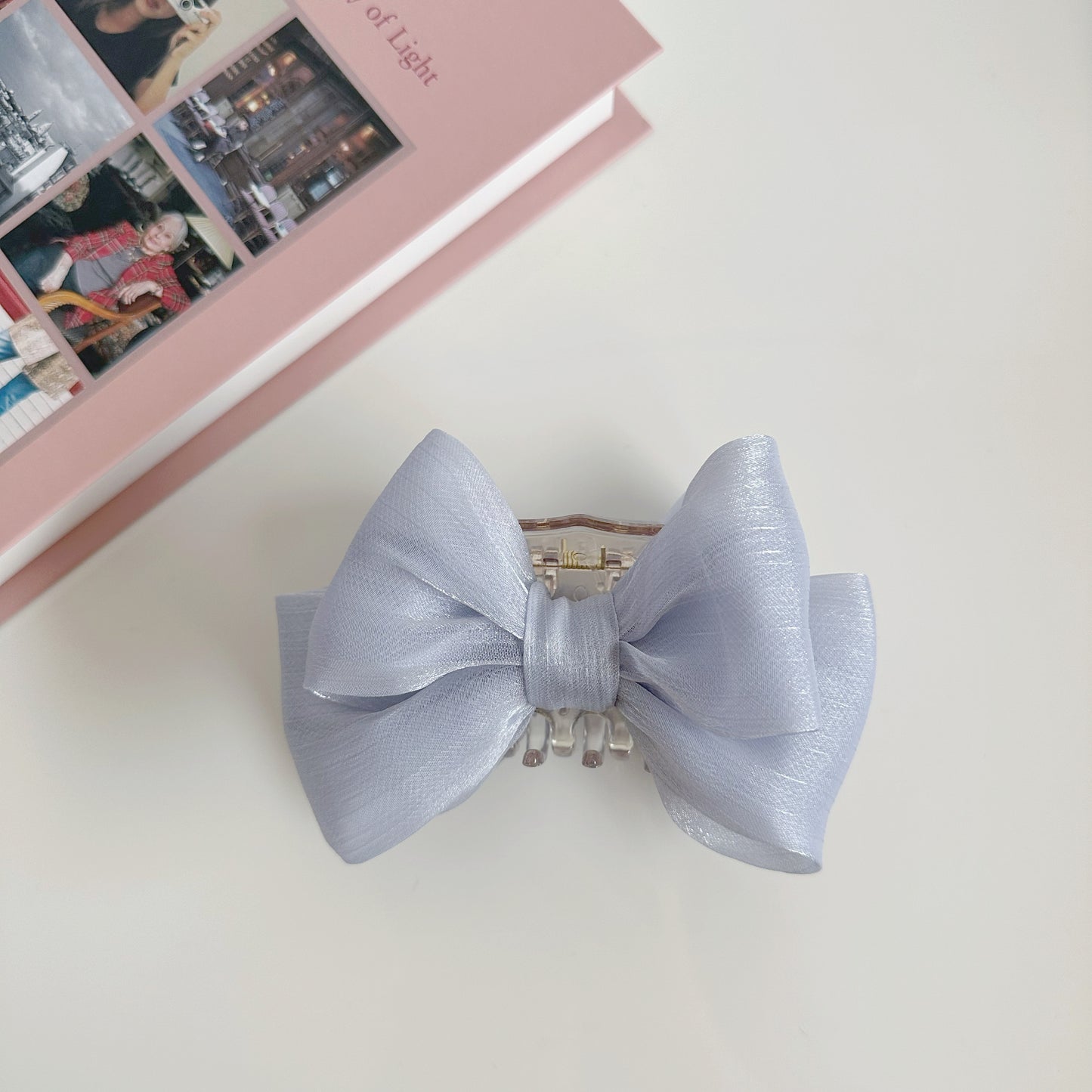 Korean Organza Pastel Bow Sweet Hair Claws
