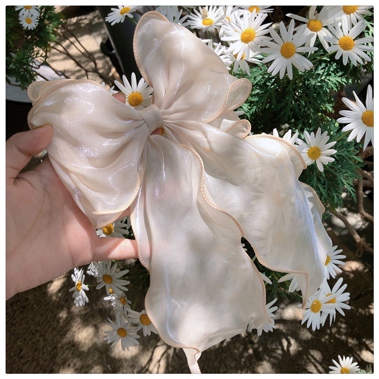 Korean Organza Big Bow Elegant Hair Clip