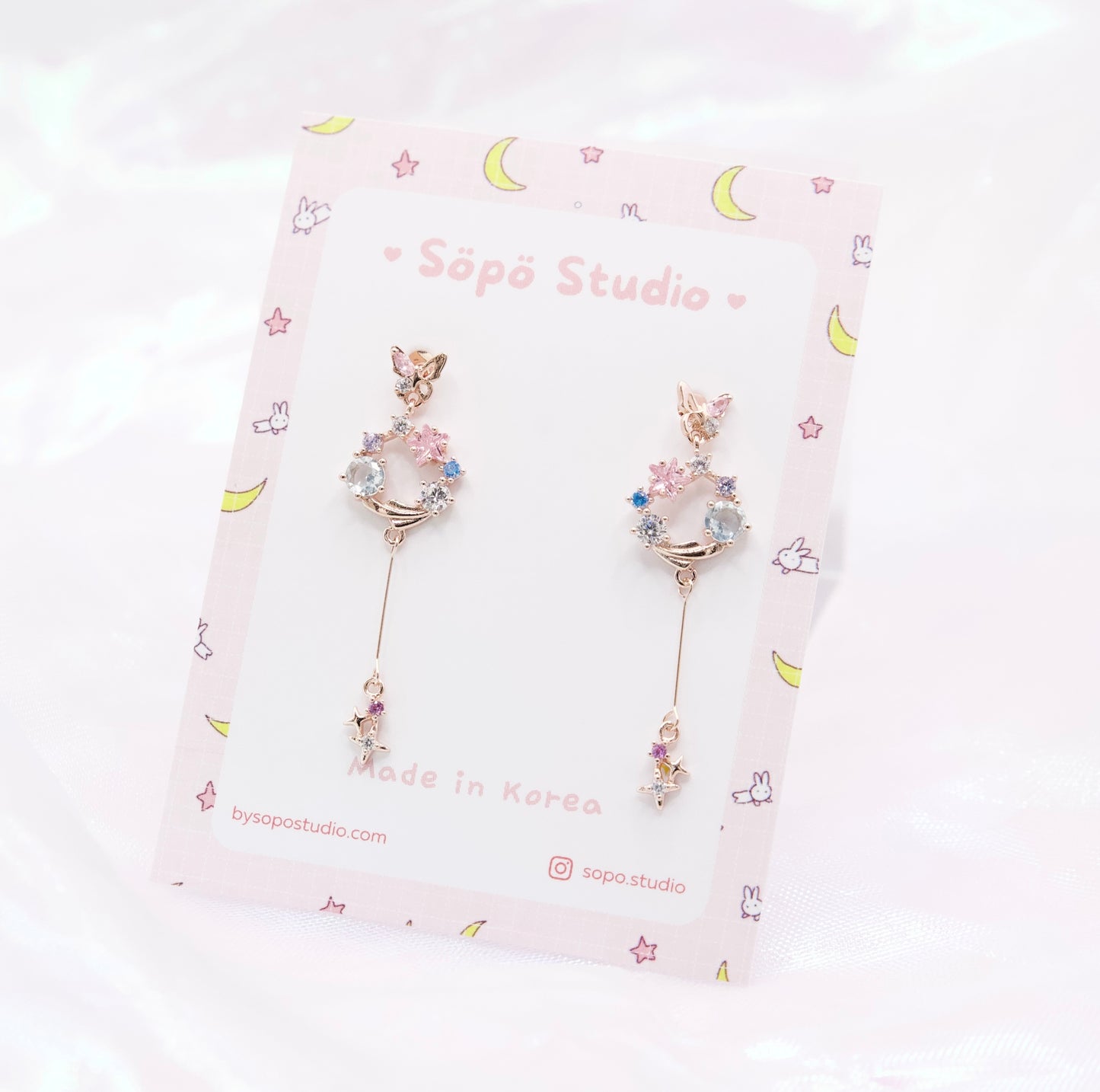 Fairycore Butterfly Garden Dangle Korean Dainty Style Earrings