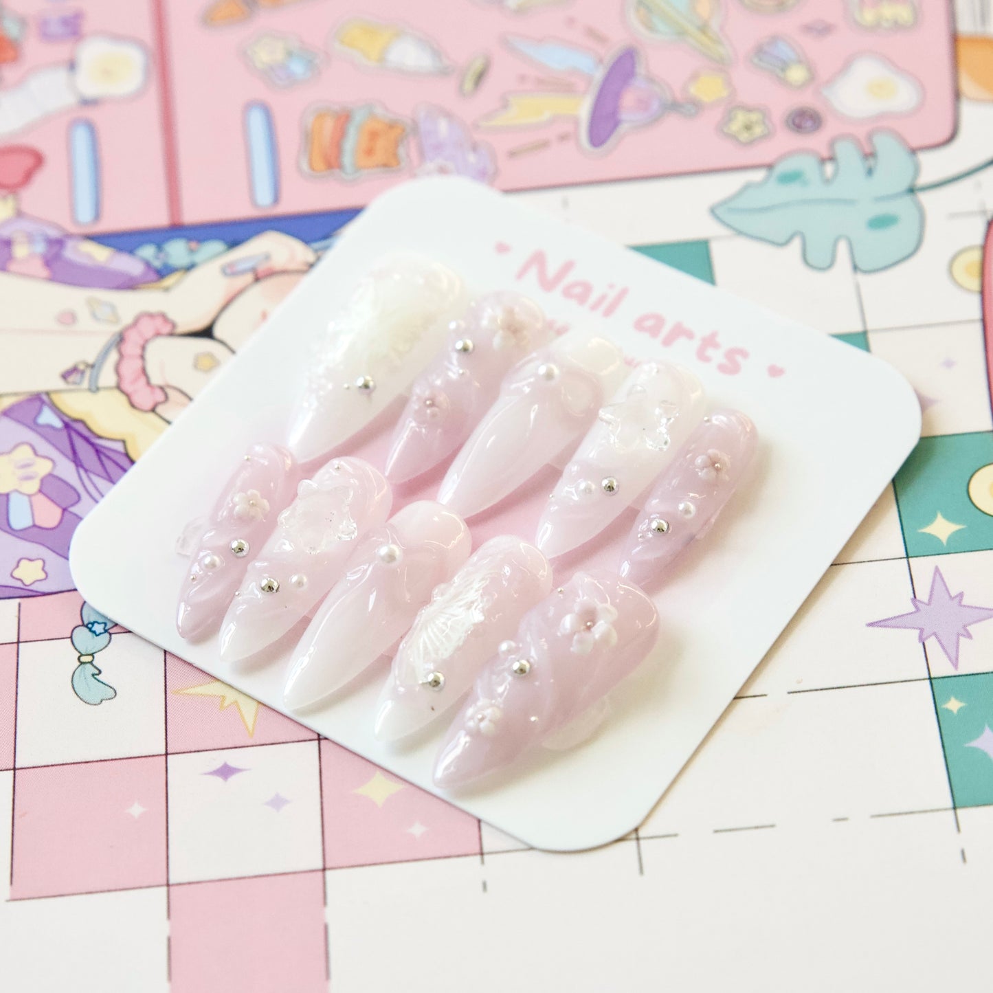 Secret Garden 3D Gel Handmade Press-on Nails