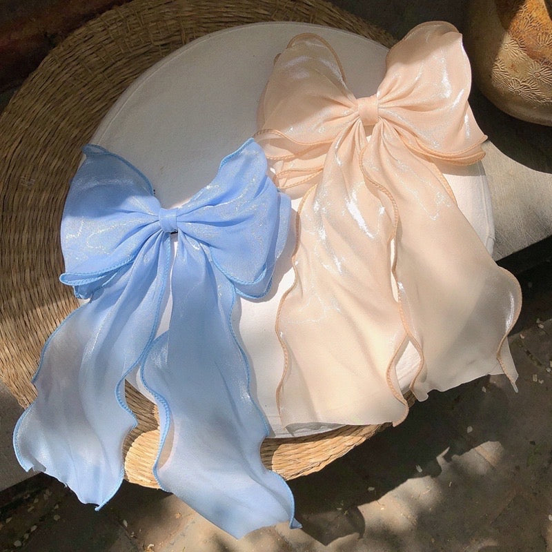 Korean Organza Big Bow Elegant Hair Clip