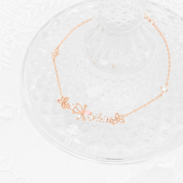 Flower Pink Dainty Style Korean Bracelet