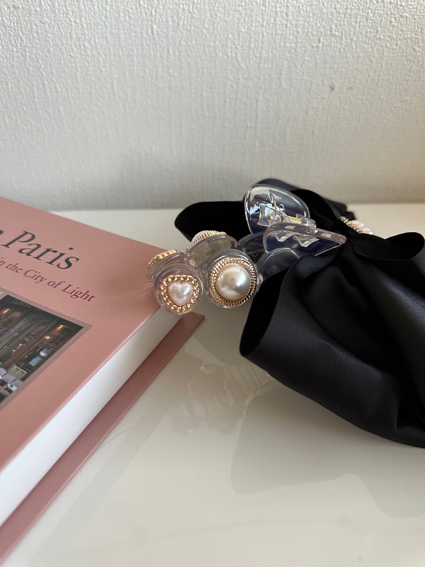Korean Ballerina Lolita Heart Pearl Hair Claws - 3 colors