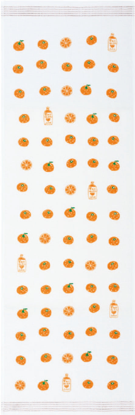 Orange Tenugui Kitchen Towel - Made in Japan