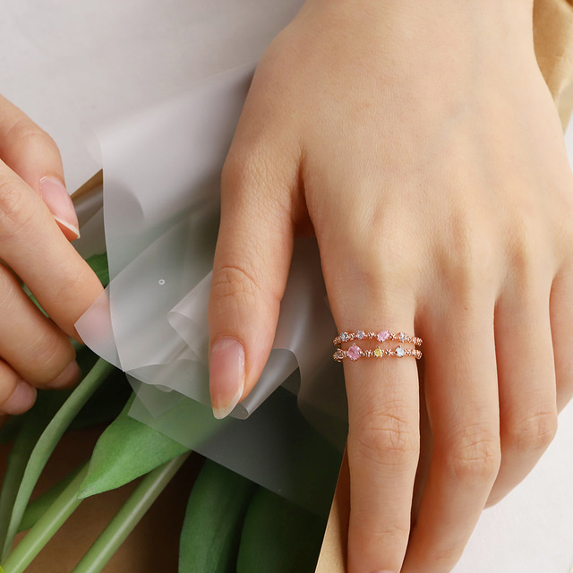 Korean Crystal Star Cute Ring - 2 colors