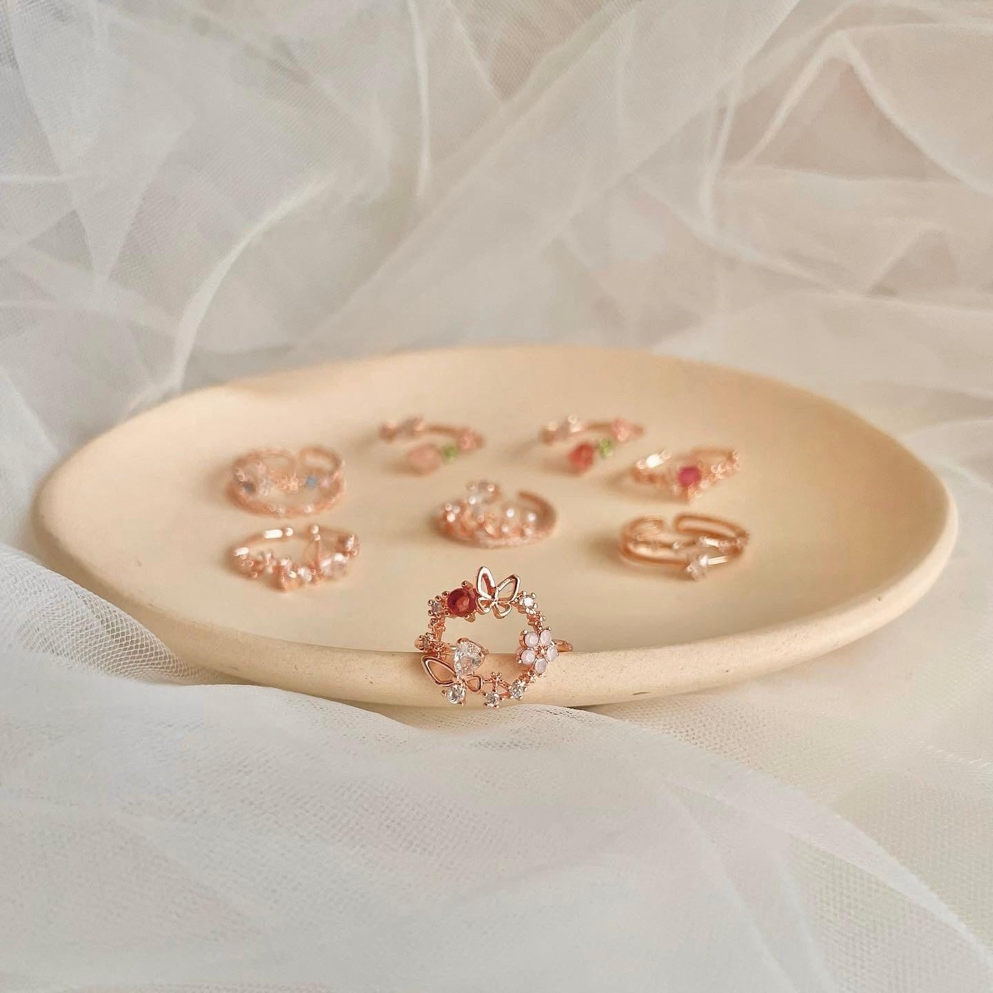 Butterfly Fairy Garden Adjustable Ring - 3 colors