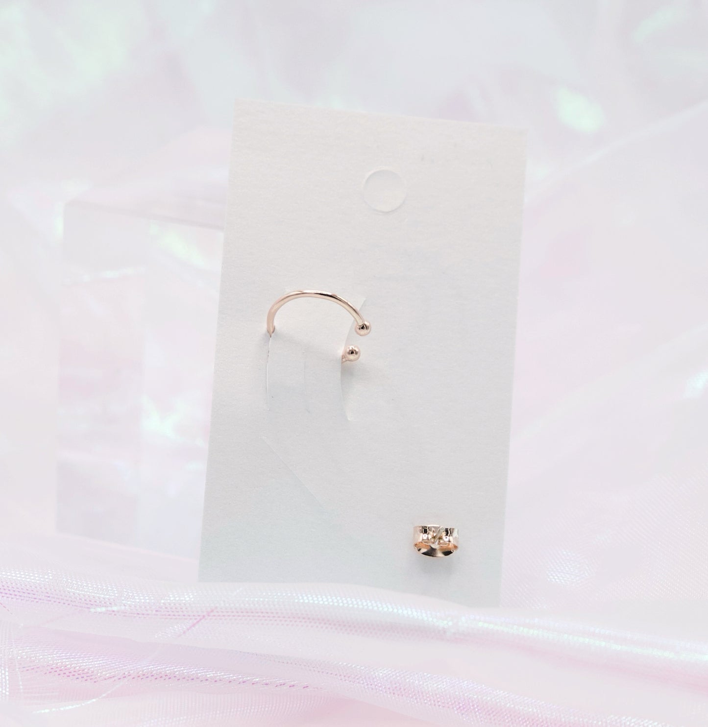 Cute Crystal Flower Long Chain Earcuff
