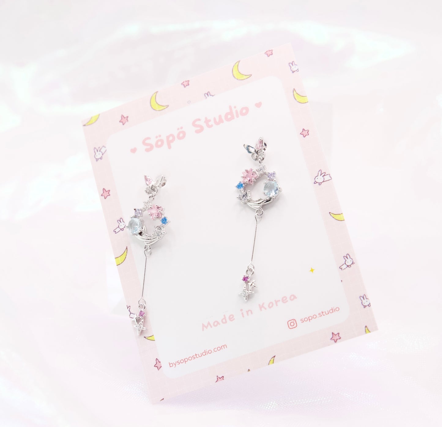 Fairycore Butterfly Garden Dangle Korean Dainty Style Earrings