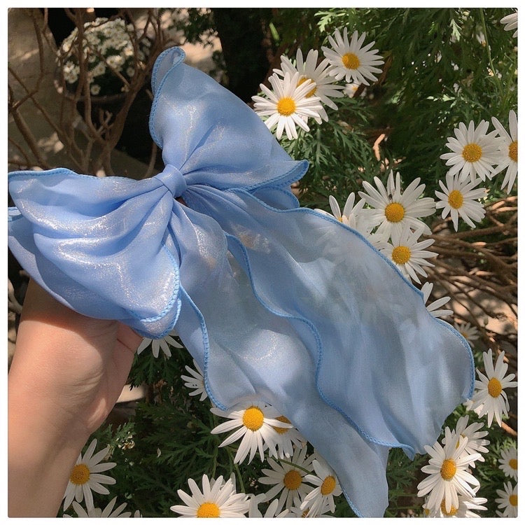 Korean Organza Big Bow Elegant Hair Clip