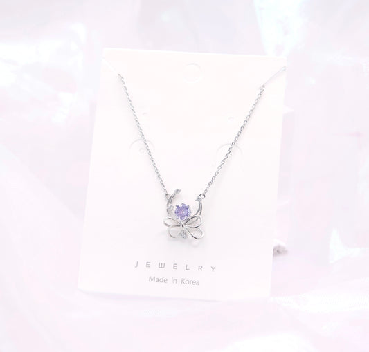 Blue Magical Moon Charm Necklace