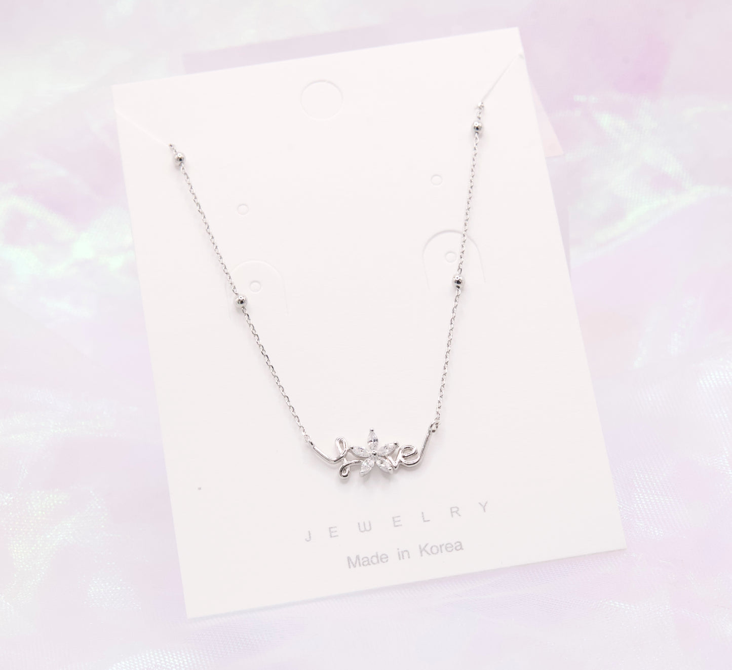 Love Letter Flower Korean Style Necklace