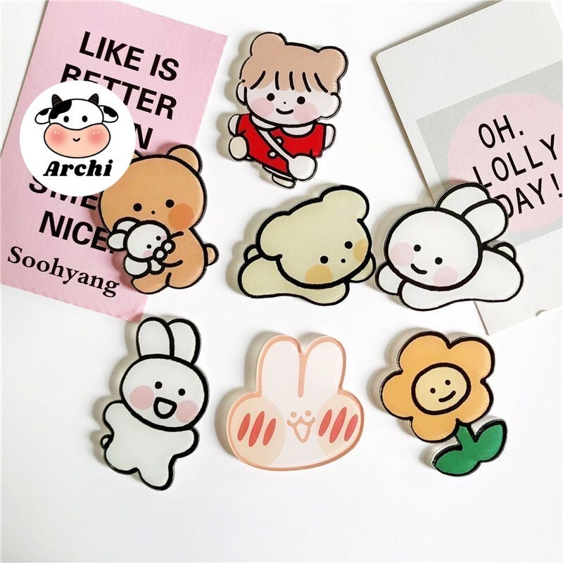 Cute Korean Style Cartoon Brooch Lapel Pin
