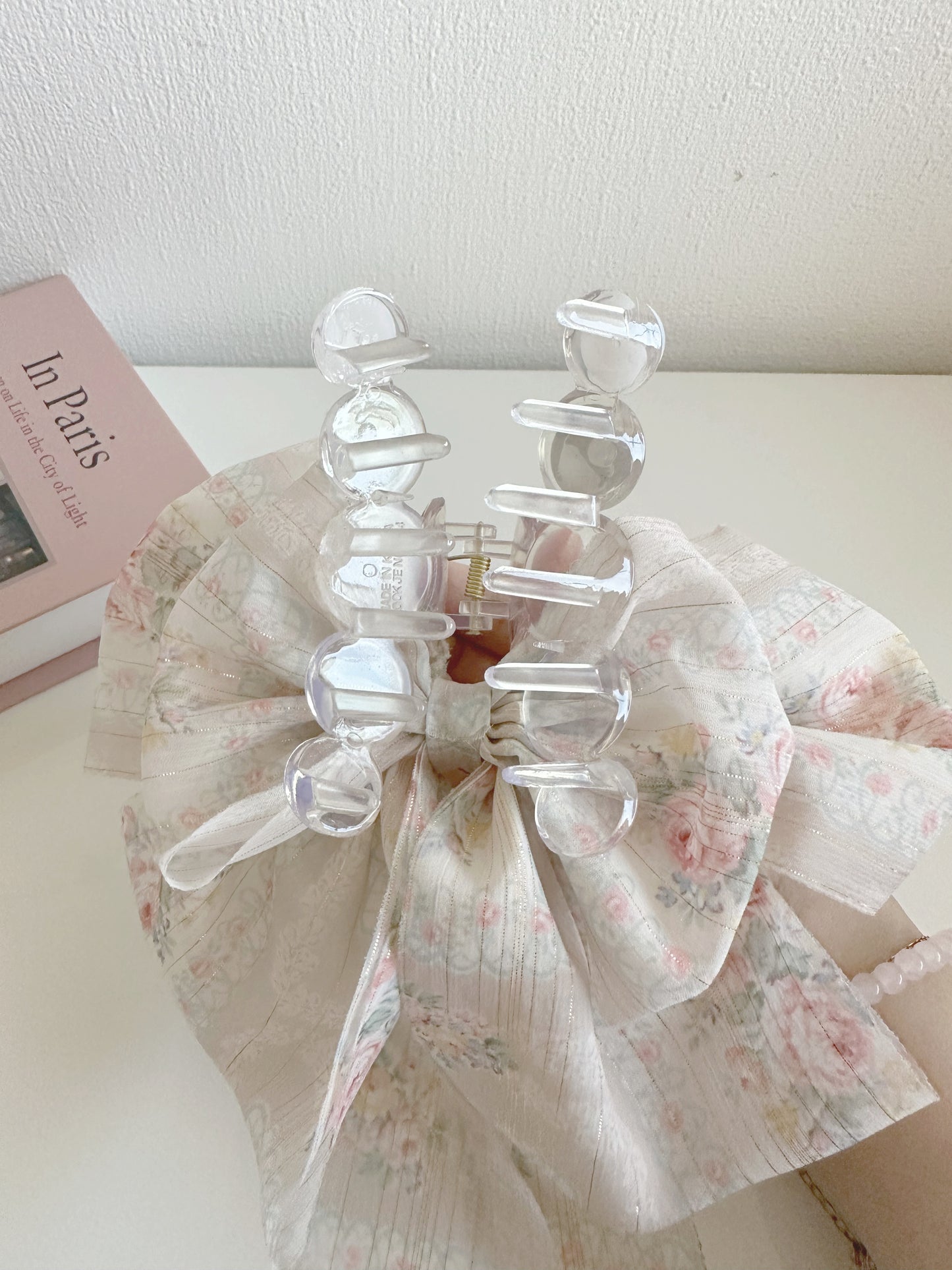 Korean Large Flower Bow Heart Pearl Princess Style Hair Claws