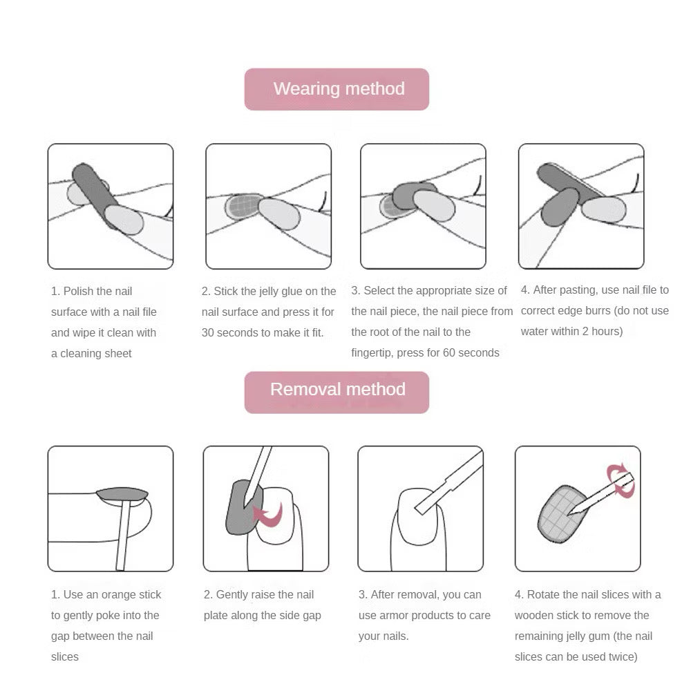 Press-on nails glue set