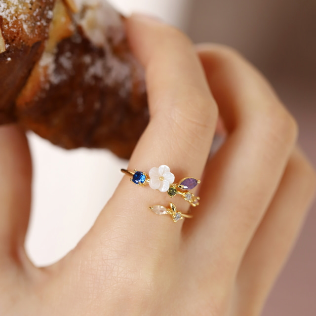 Flower Dainty Soft Korean Adjustable Rings - 2 colors
