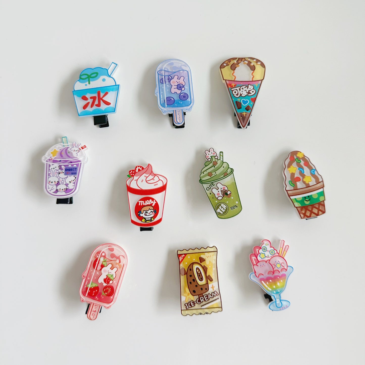 Cute Foodie Hair Pin Set - 10kpl/set