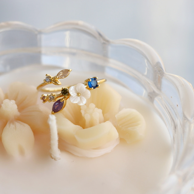 Flower Dainty Soft Korean Adjustable Rings - 2 colors