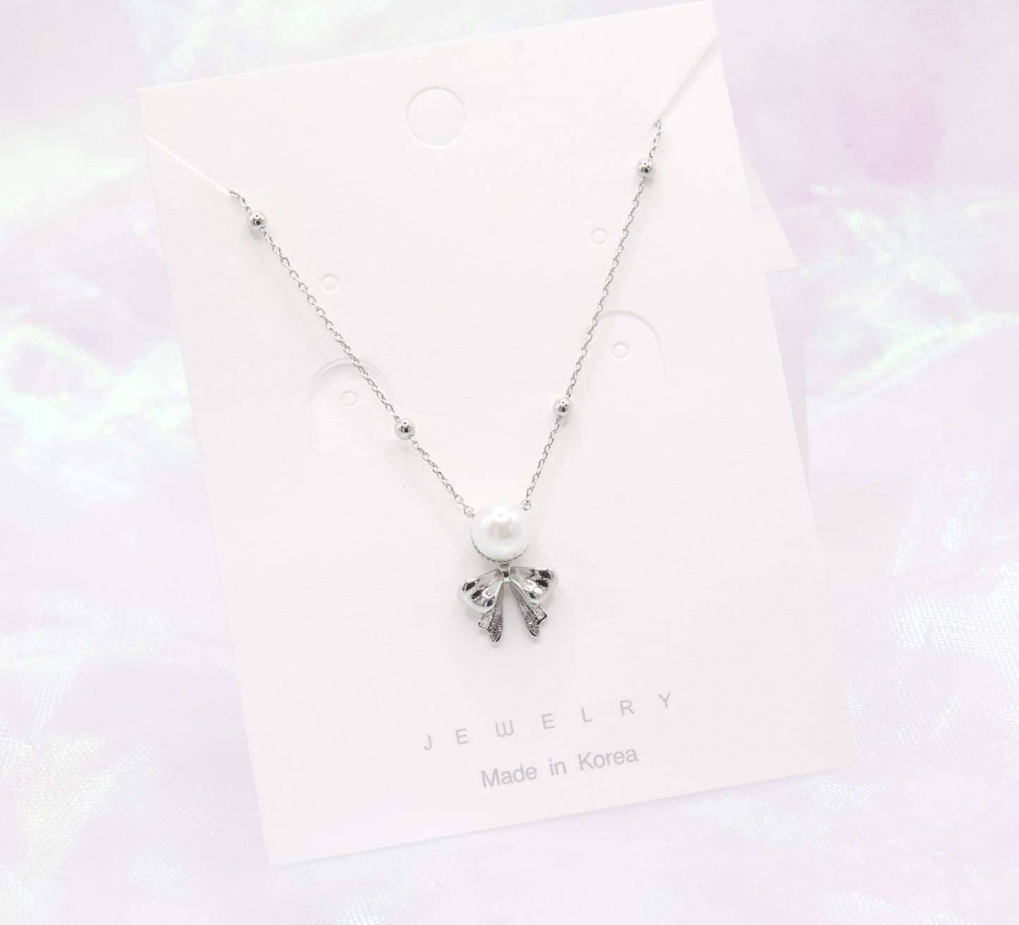 Ribbon Pearl Korean Dainty Style Necklace