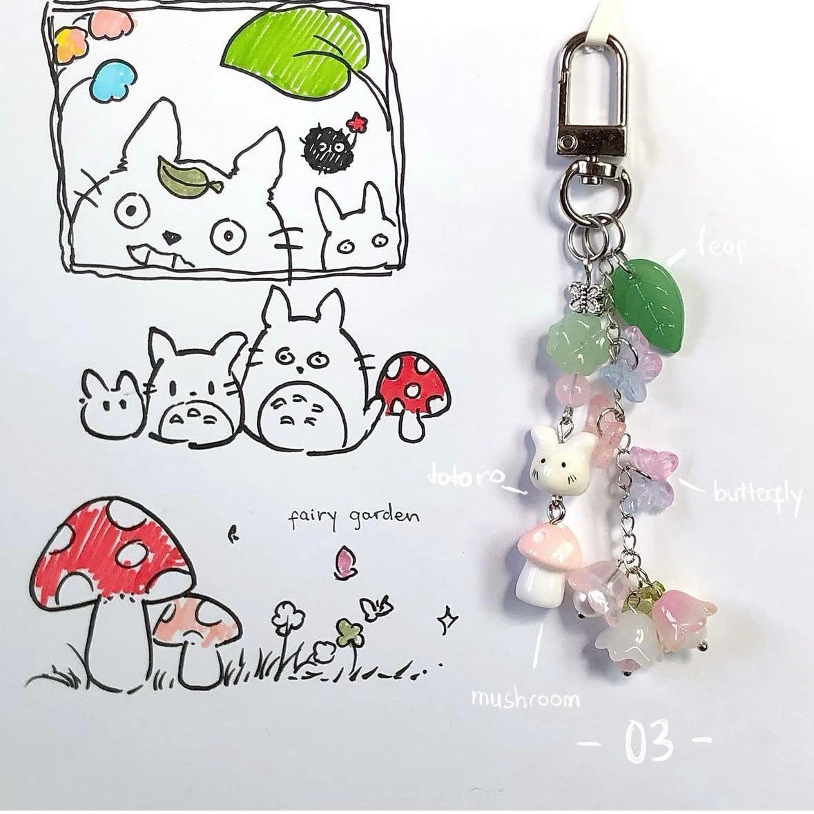 Ghibli Inspired Magical Forest Phone Charm/Key ring