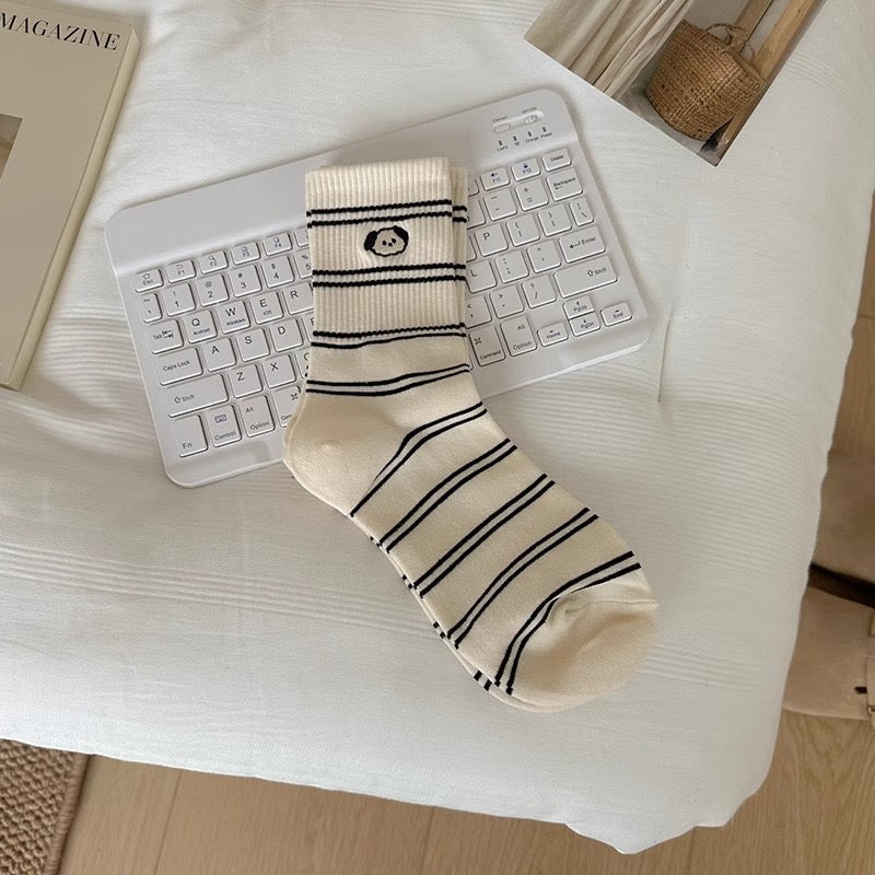 Simple Stripe Cute Small Dog Socks
