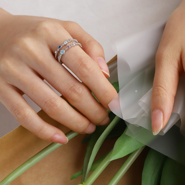 Korean Crystal Star Cute Ring - 2 colors
