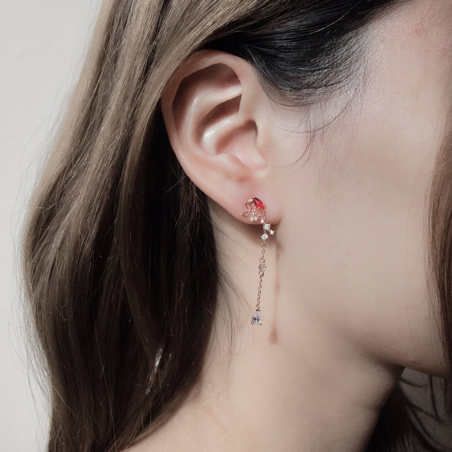 Crystal Spring Flower Dangle Earrings