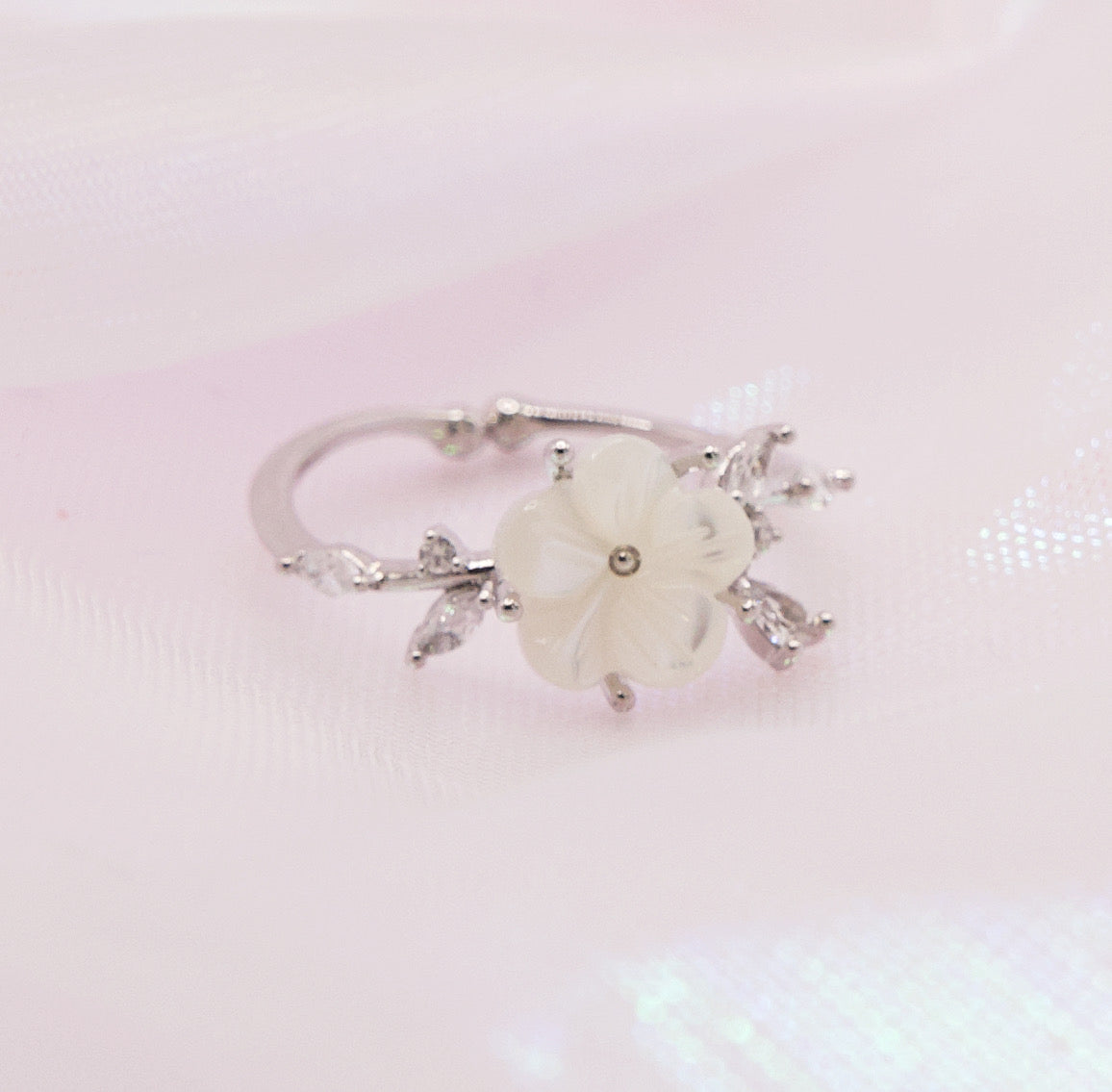 Sakura Petal Cute Adjustable Ring - 2 colors