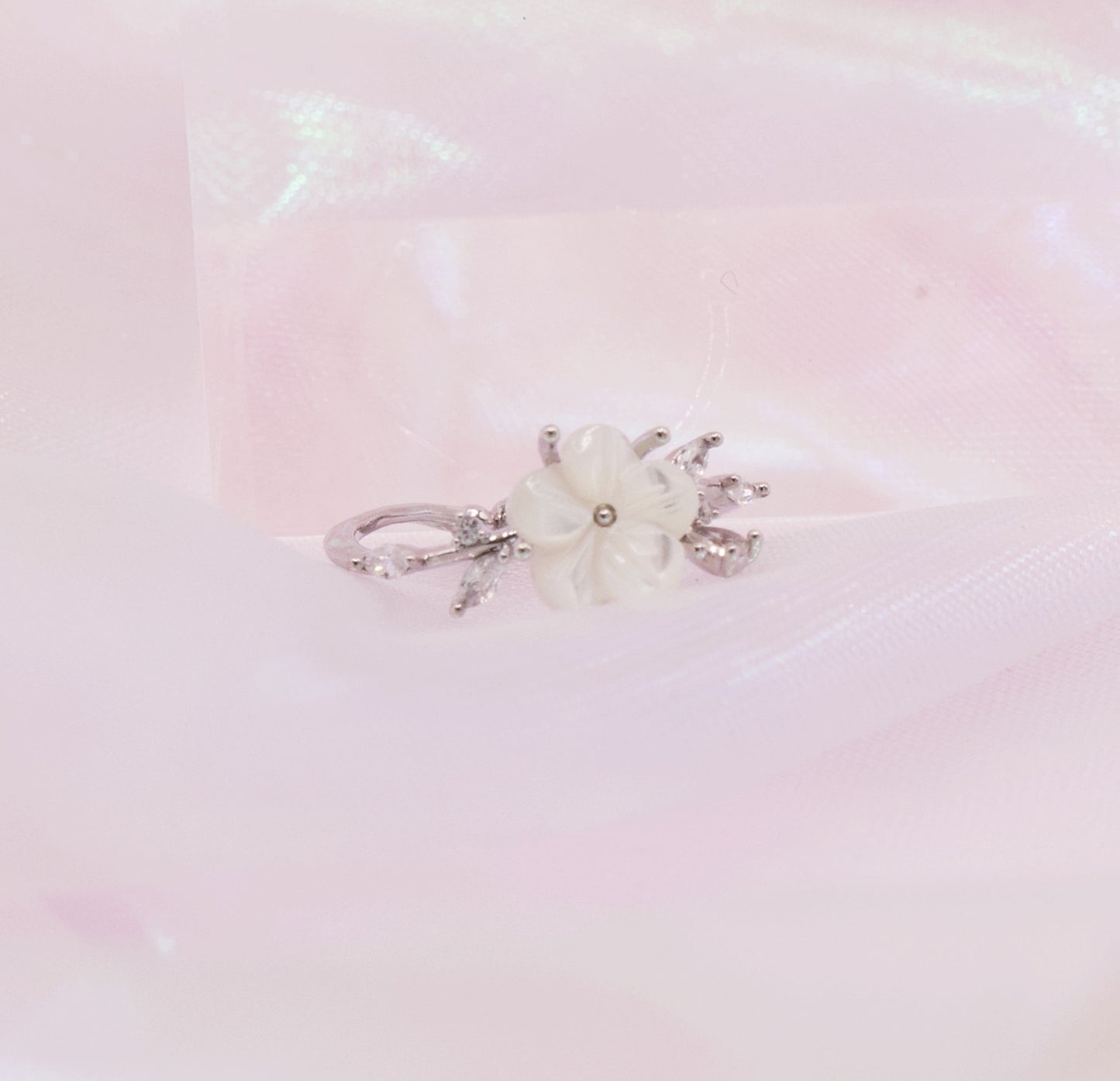Sakura Petal Cute Adjustable Ring - 2 colors