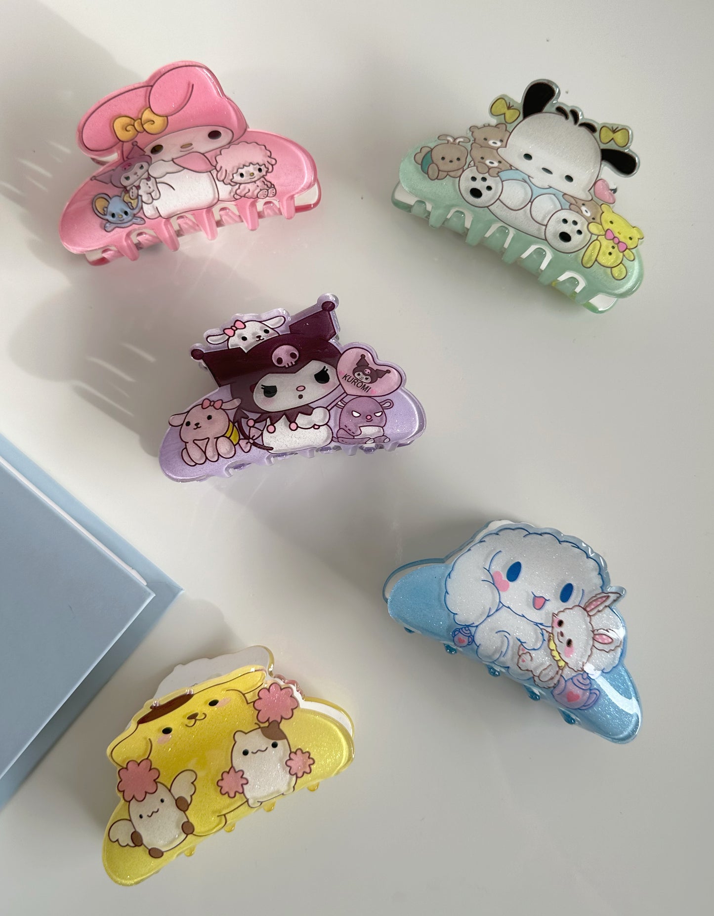 Cute Sanrio Hair Claws - My Melody, Cinnamonroll, Kuromi, Purin, Pochacco