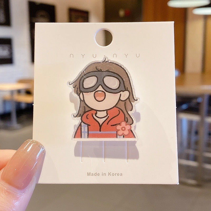 Cute Korean Style Cartoon Brooch Lapel Pin