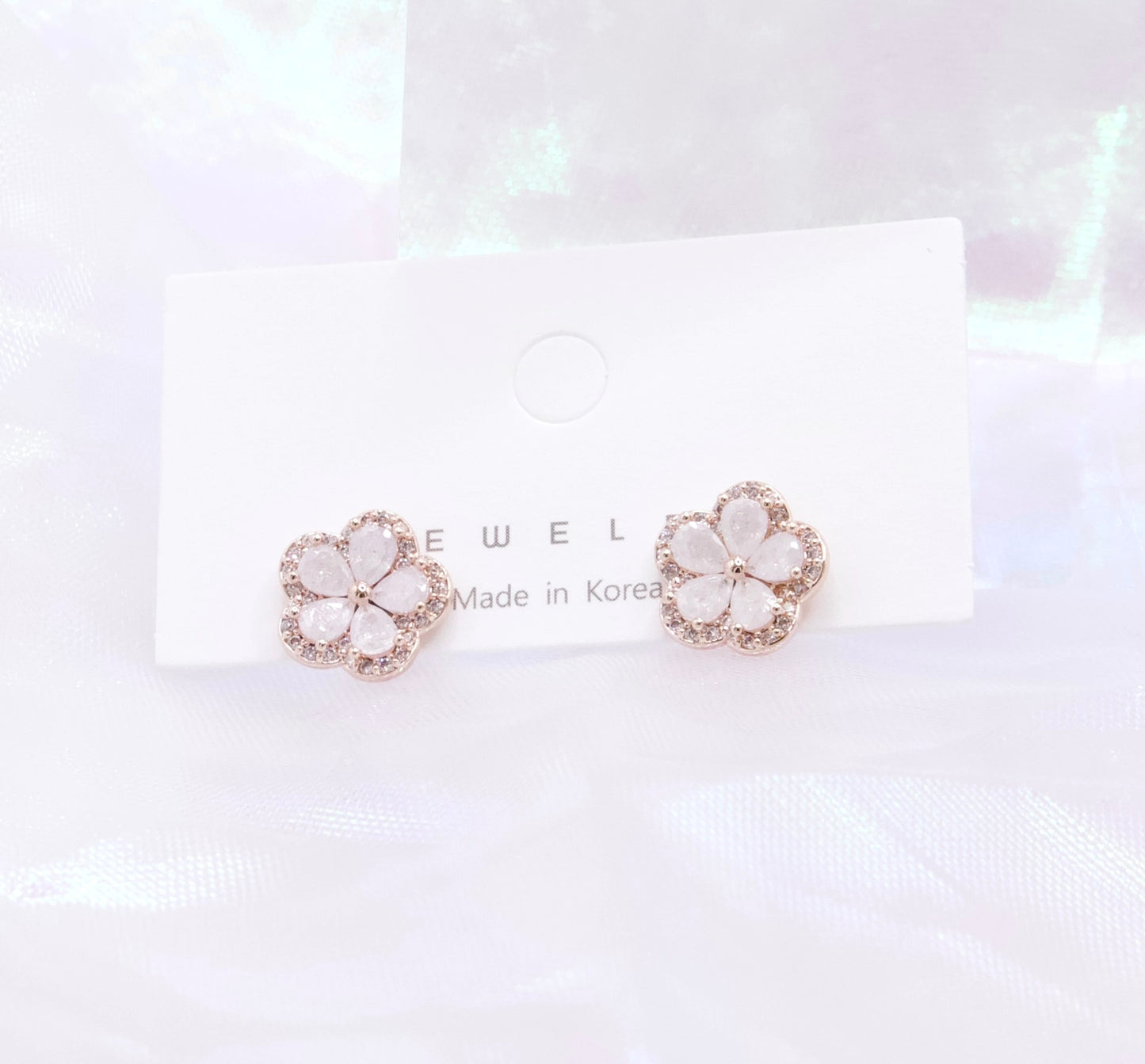 Cute Sakura Flower Studs Korean Earrings - 2 Colors