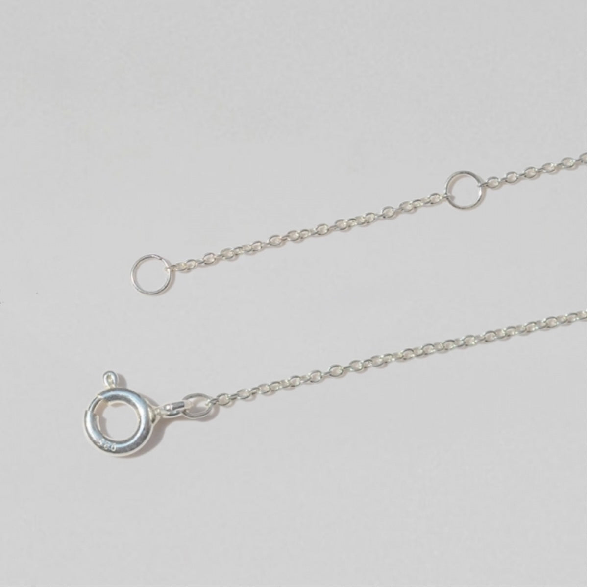 Sterling Silver Natural Stone Elegant Korean Necklace - Aquamarine/Agate Stone