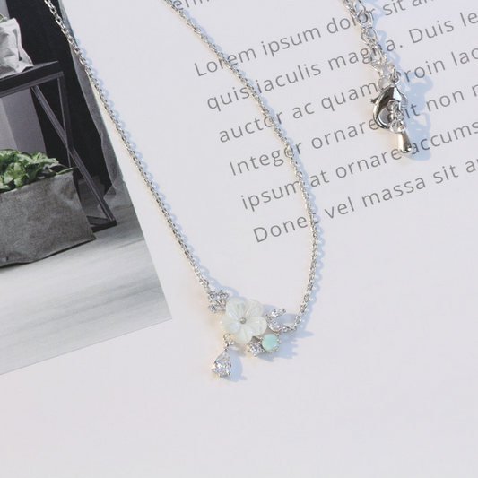 Mother of Pearl Elegant Style Korean Necklace - Made in Korea