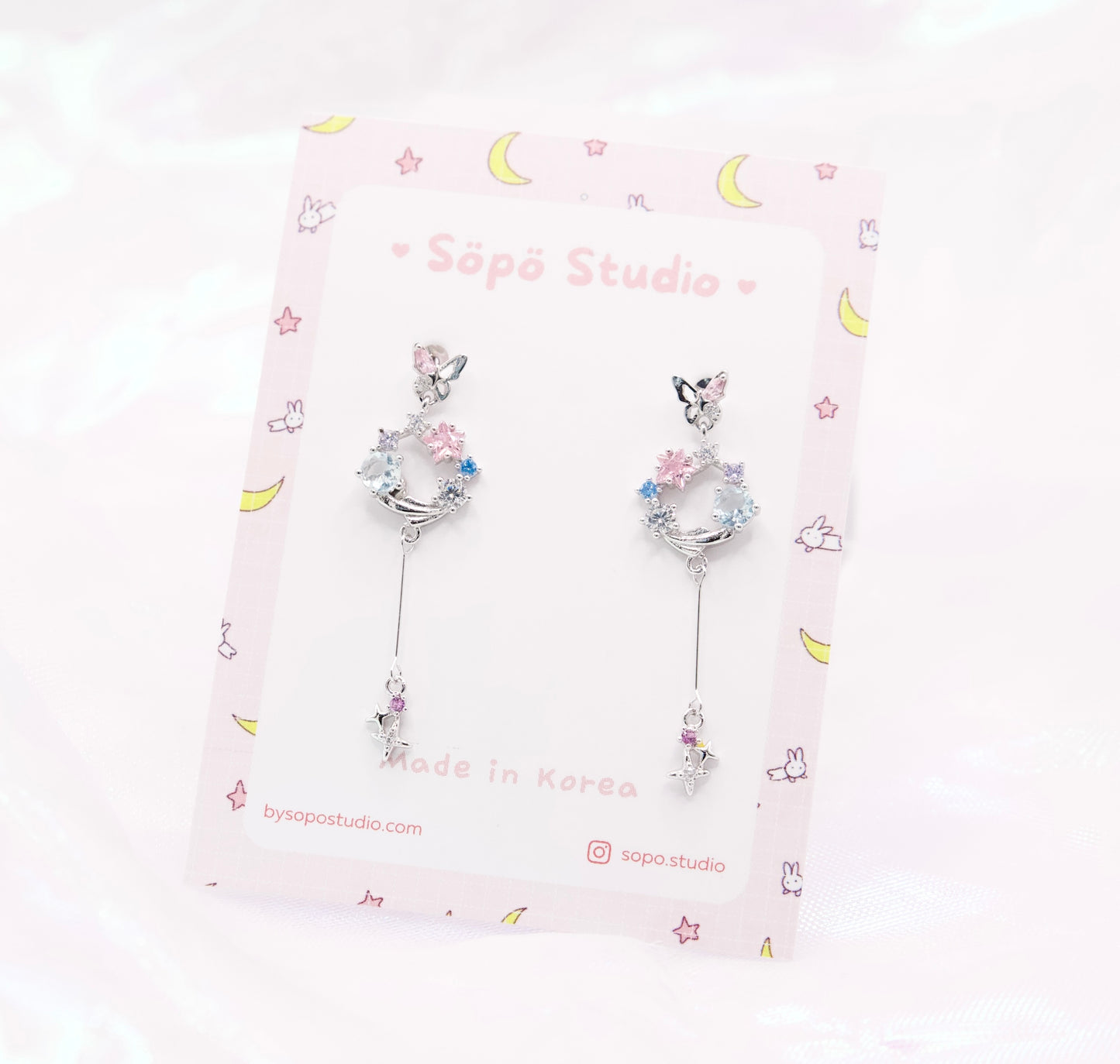 Fairycore Butterfly Garden Dangle Korean Dainty Style Earrings