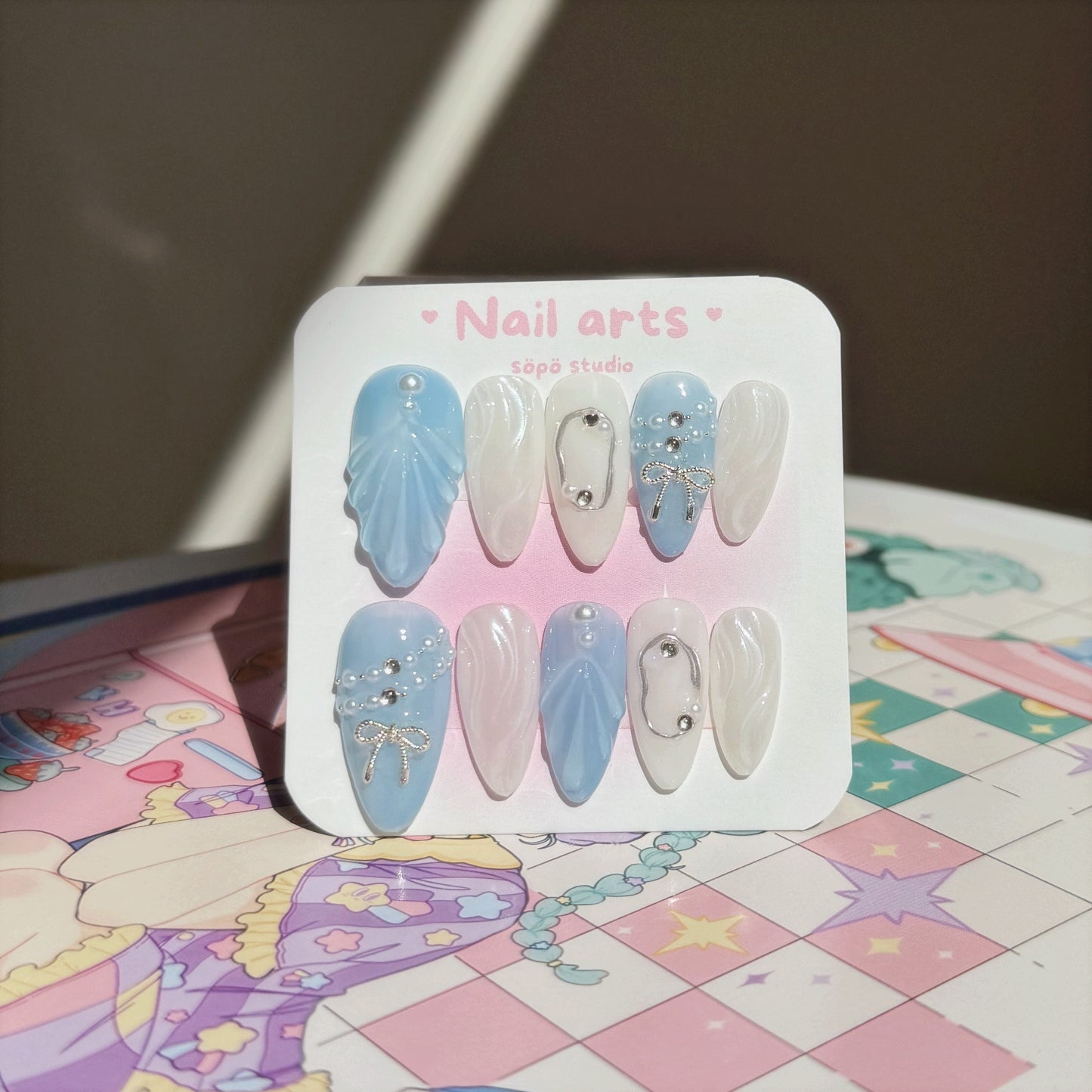 Summer Beach Cute Handmade Press-on Nails
