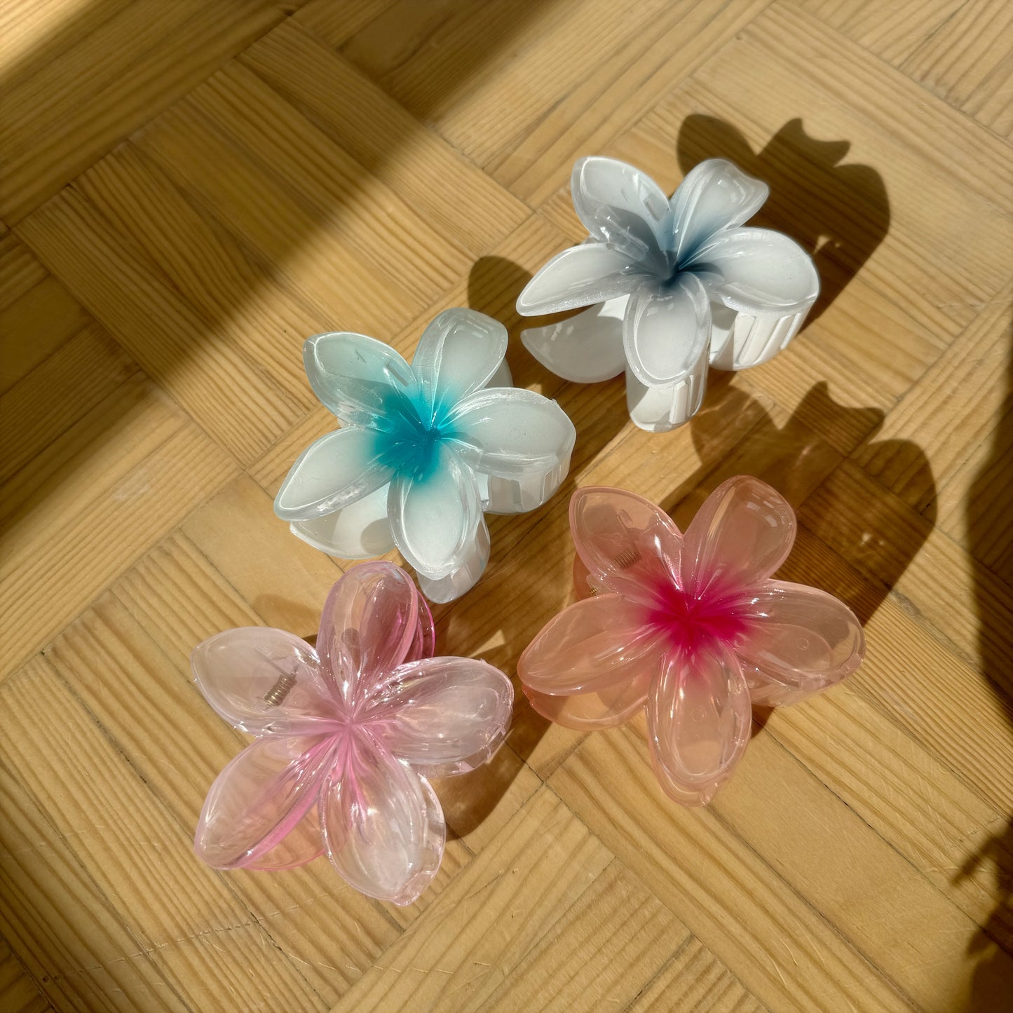 Summer Jelly Flower Hair Claws - 11 colors
