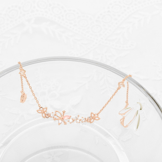 Flower Pink Dainty Style Korean Bracelet