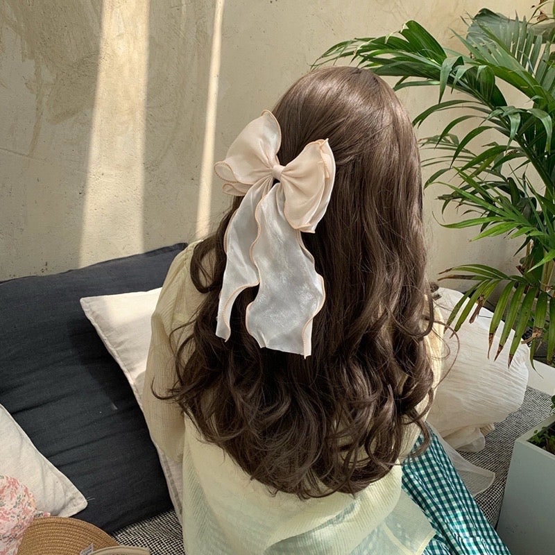 Korean Organza Big Bow Elegant Hair Clip