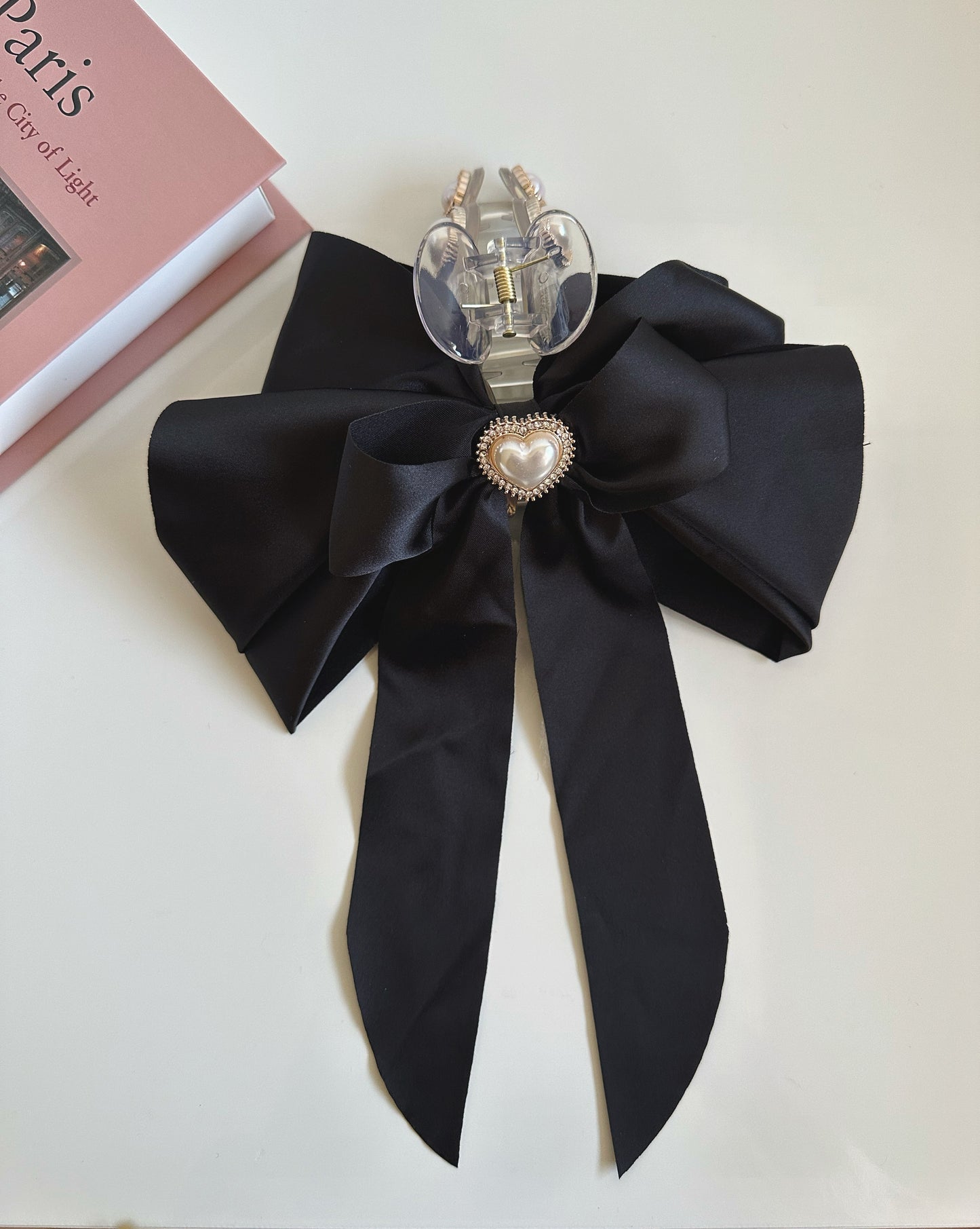 Korean Ballerina Lolita Heart Pearl Hair Claws - 3 colors