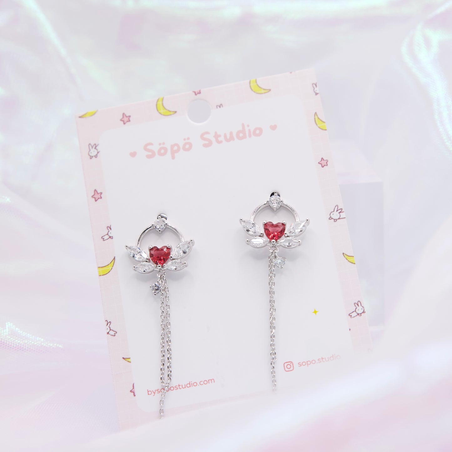 Fairy Tale Heart Angel Magic Dangle Earrings