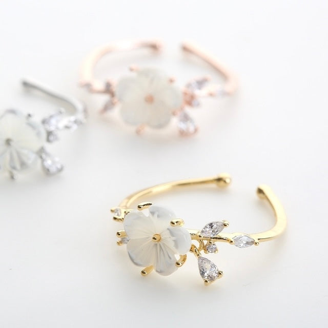 Sakura Petal Cute Adjustable Ring - 2 colors